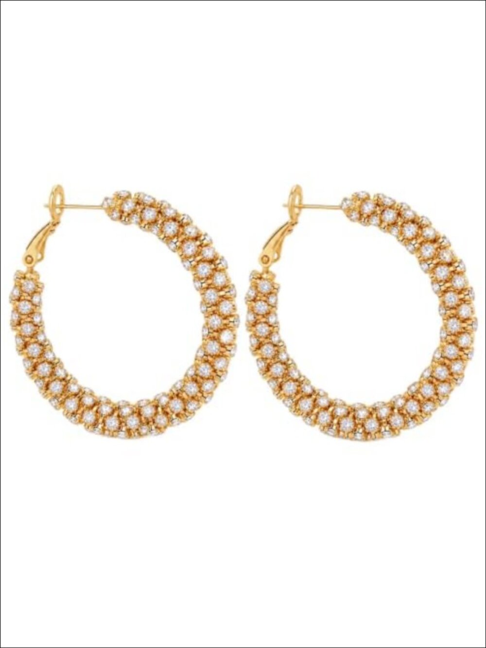 Cubic Zirconia Hoop Earrings with 925 Sterling Silver Post Hypoallergenic